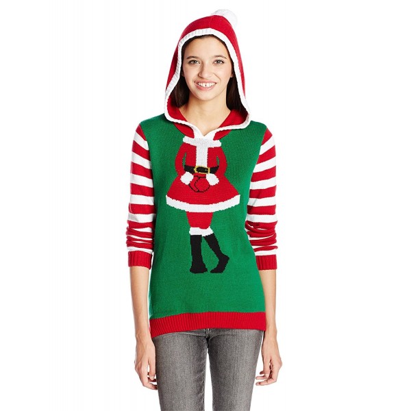 Ugly Christmas Sweater Juniors Mrs. Claus Hoodie Pullover Hoodie ...