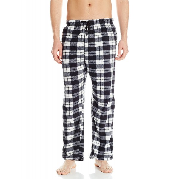 Men's Long-Sleeve Top and Fleece Bottom Pajama Set - Grey - C3121TQZSF7