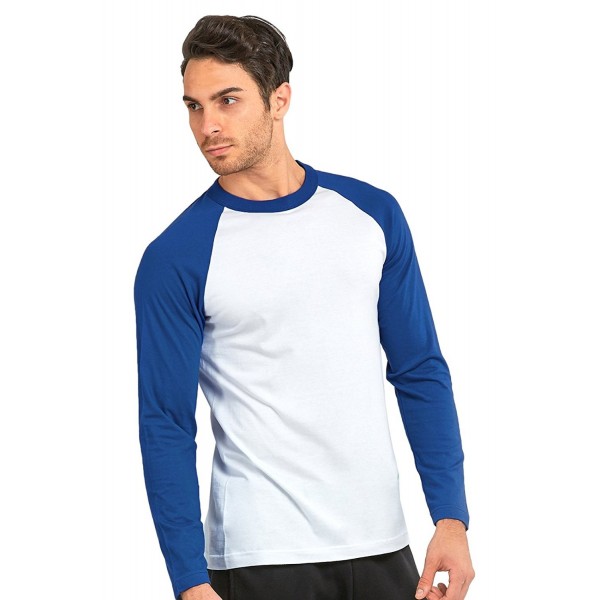 Men's Cotton Full Raglan Sleeve Baseball Tee Shirt - Black/White ...