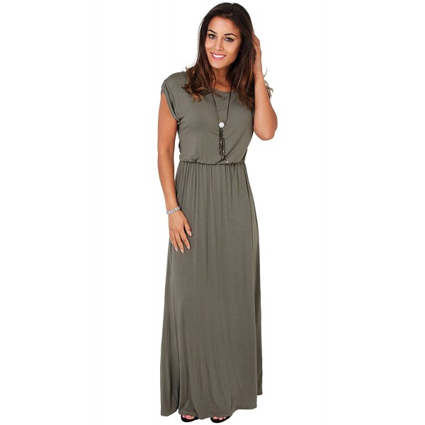 solid maxi dress with sleeves