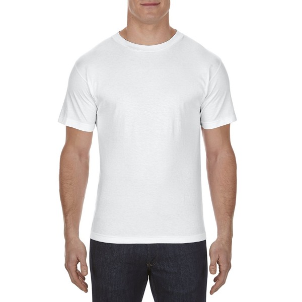 AAA Men's Classic Cotton Short Sleeve T-shirt - White - CS12L7QOTQX