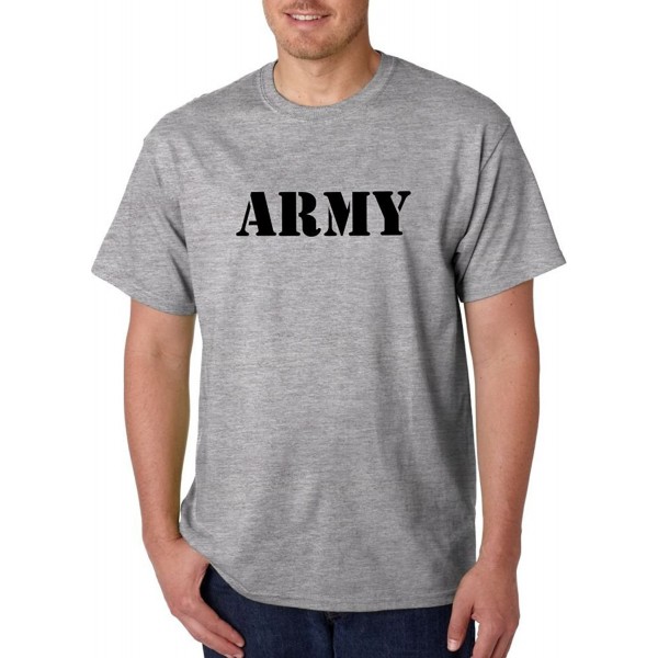 US Army Tee Physical Fitness Uniform Tshirts- Gray T-shirts (Large ...