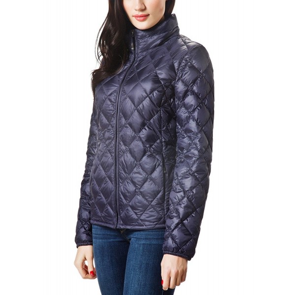 Women Packable Down Quilted Jacket Lightweight Puffer Coat - Night ...