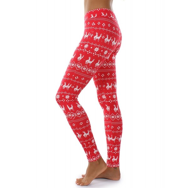 Women's Red Humping Reindeer Christmas Leggings - Funny Ugly Christmas ...