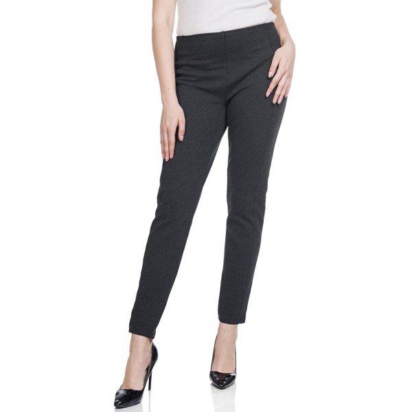 Women Skinny Trousers- Straight Fit Pencil Pants-Pull-On Business Pants -  Darkgrey - CE1858NEKOZ