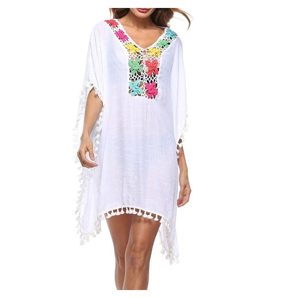 Beach Coverups for Women Bikini Dresses Swimsuit with Colorful Flower ...