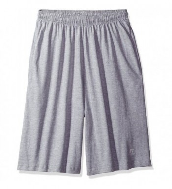Men's Big and Tall Cotton Jersey Short With Pockets - Heather Grey ...