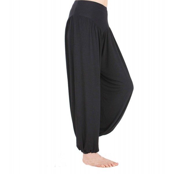 Brand Super Soft Modal Spandex Harem Yoga Pilates Pants - Black ...