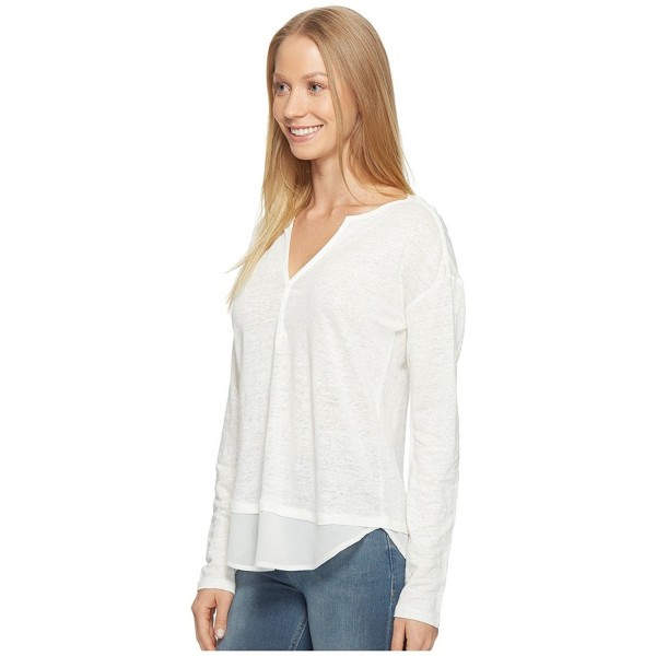 Sanctuary Womens faraday Henley Top - Milk - CP12KP3SVLN