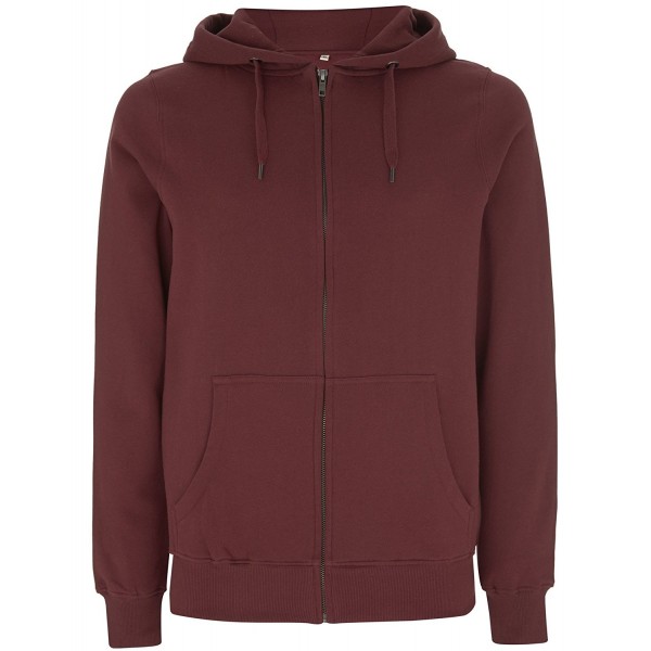 Lucky Brand 100% Cotton Solid Maroon Burgundy Zip Up Hoodie Size M
