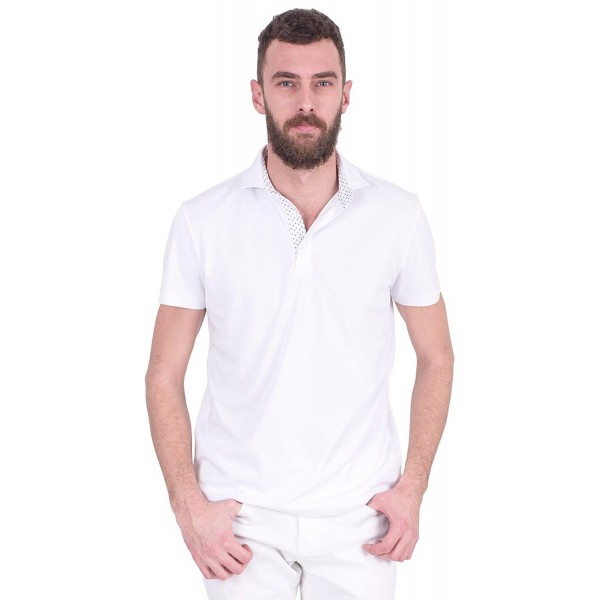 Men's Short Sleeve Cotton Polo Shirt - CB180Z7CGLD