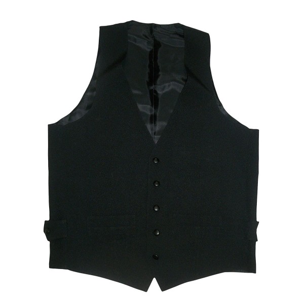 Mens Waiters / Bartenders Five Button Vest - Black - CW11W9OWGRH