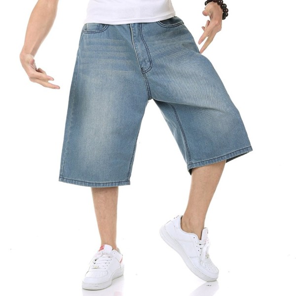 loose fit jean shorts mens