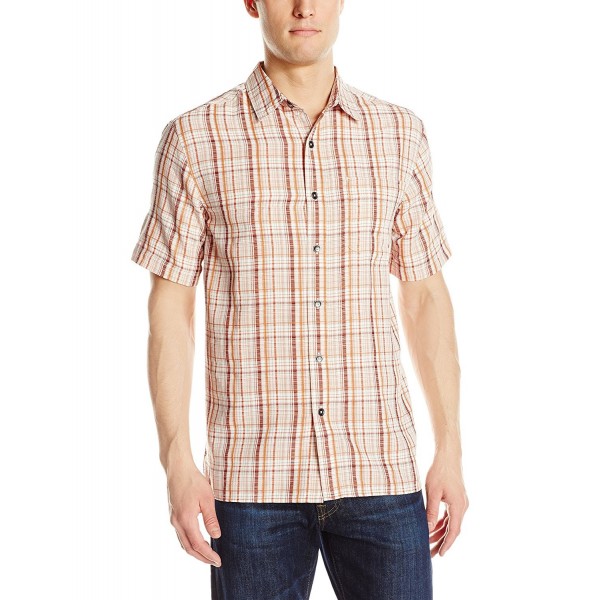 Men's Pilat Plaid Short Sleeve Shirt - Crimson - C212J1L537P