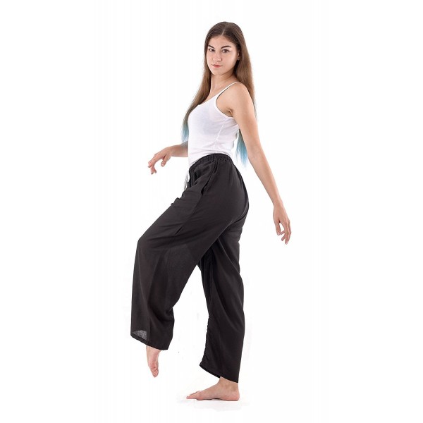 Womens Drawstring Pants- Comfortable Loose Fitting Mid Waist Beach ...