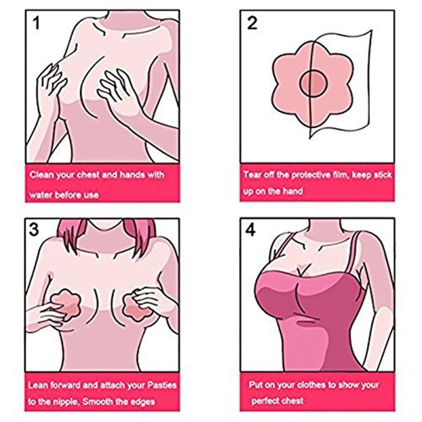 Weichens Women Sticky Bra For Breast Lift Pasties Nipple Covers