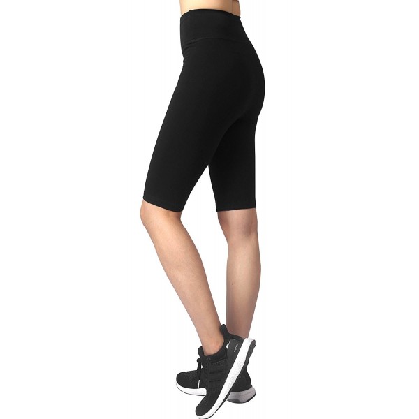 Womens Active Workout Tights Yoga Short Cotton Half Tights - Black ...