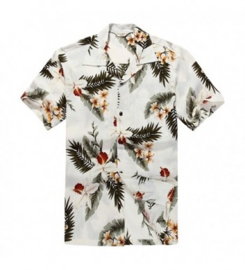 Men's Hawaiian Shirt Aloha Shirt 2XL Orchid Cream - CS11L3YOGGX