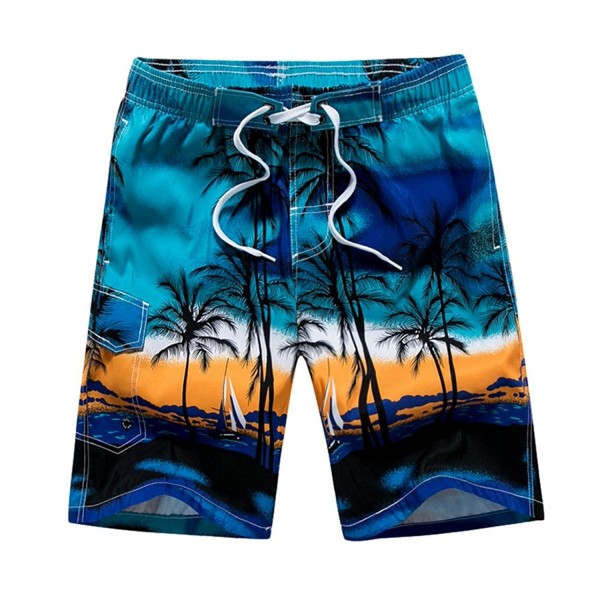 Men's Tropical Coconut Tree Printing Board Shorts Beach Shorts Swim ...