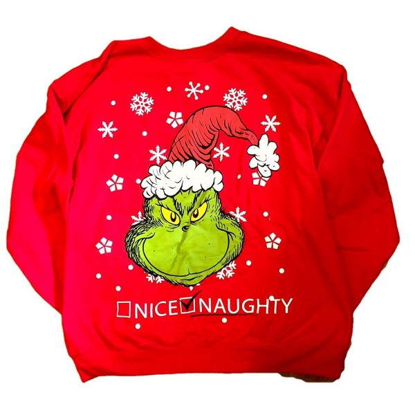 Dr. Seuss Naughty or Nice Christmas Holiday Sweatshirt - CZ188I2RM02