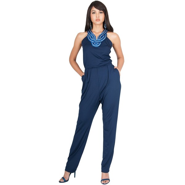 Womens Sleeveless Long Cute Sexy Cocktail Party Pantsuit Jumpsuit ...