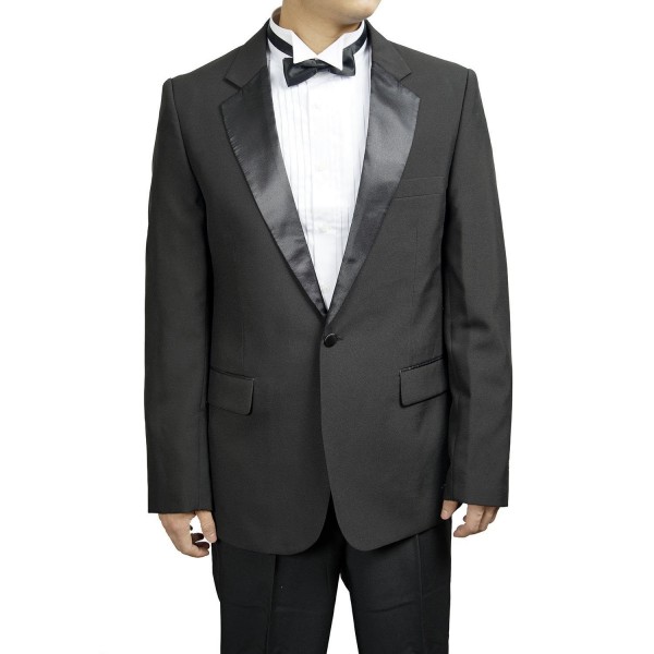 Mens 2 Pc. Black Notch Collar Tuxedo Suit by - CV11TKJP077