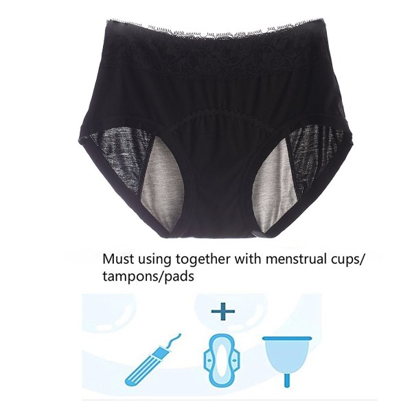 Menstrual Leakproof Postpartum Protective Panties 3 - Black - CC189KDKIAI