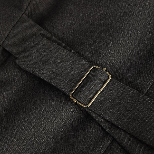 Men's Formal Vest Casual Waistcoat Dress Vests Jackets VS05 - Black ...