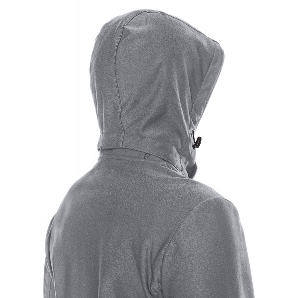 Men's Hooded Micro Stretch Jacket With Chest Pocket - Heathered Slate ...