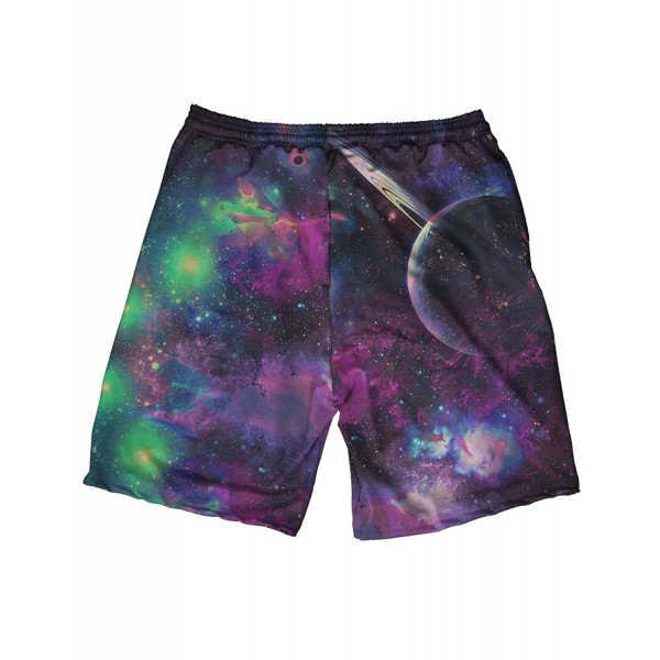 Deep Galaxy Athletic Shorts- Galaxy Print Men's Board Shorts For ...