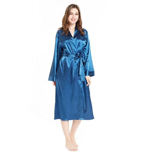 long satin dressing gown