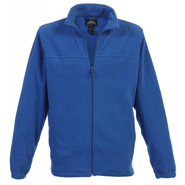 Mens Full Zip Polar Fleece Jacket - Royal Blue - CJ1859QC6XT