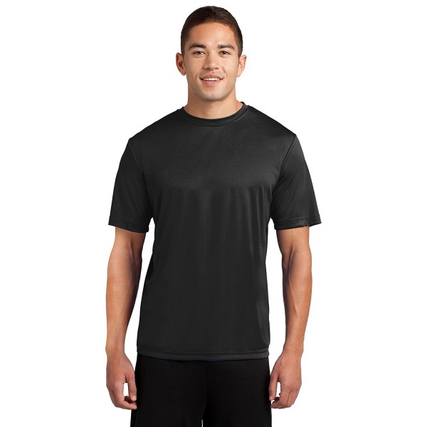 Men's Big & Tall Short Sleeve Moisture Wicking Athletic T-Shirt - Black ...