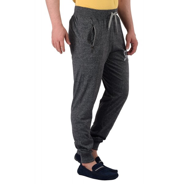 Men's Cotton Running Track Pants/Basic Jogger With 2 Zipper Pockets ...