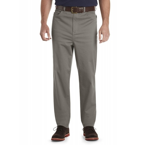 Big and Tall Continuous Comfort 5 Pocket Pants - Grey - CU11F2OZ78V