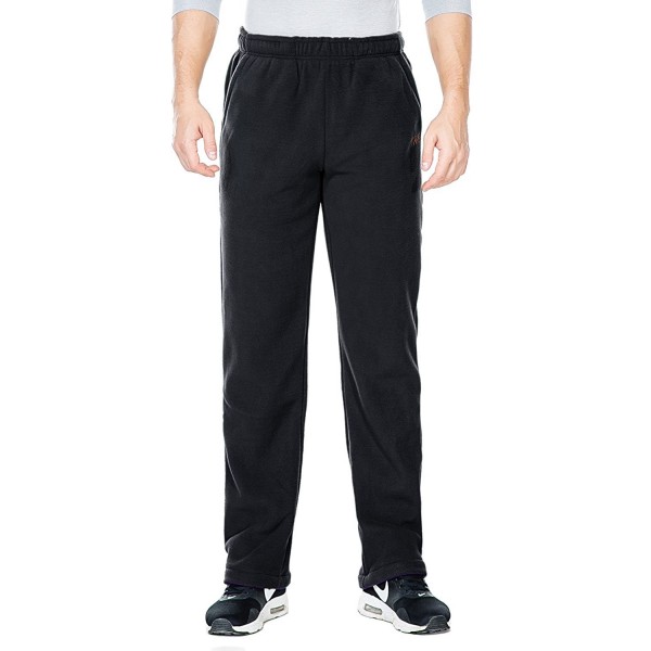 Men's Outdoors Casual Fleece Hiking Sweat Pants - Black 1 - CY188EEMDQA