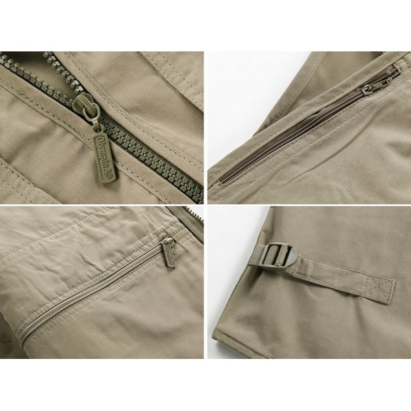 Men's Oversize Pockets Travels Sports Vest(Outdoor Coat) - Khaki1(thin ...