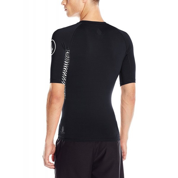 Young Men's Men's Vibes Short Sleeve Rashguard Shirt - Black - CJ12MZQ3XMR