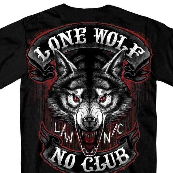 Jumbo Lone Wolf 100% Cotton Double Sided Printed Biker T-Shirt ...