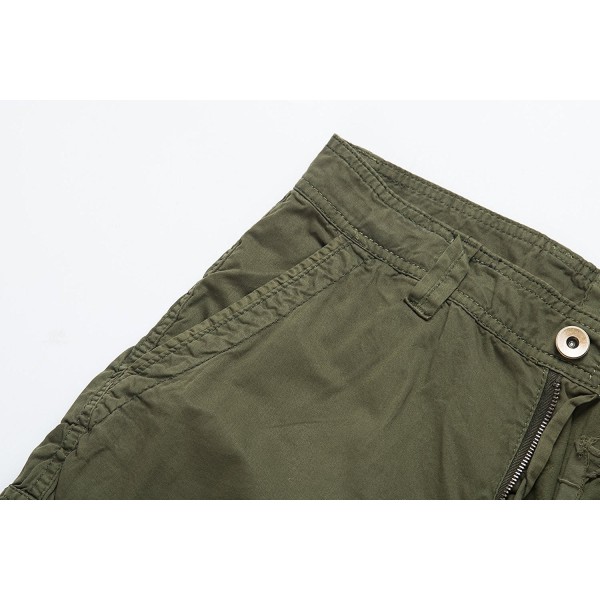 Mens Cotton Cargo Shorts Loose Fit Casual Outdoor Shorts - Army Green ...