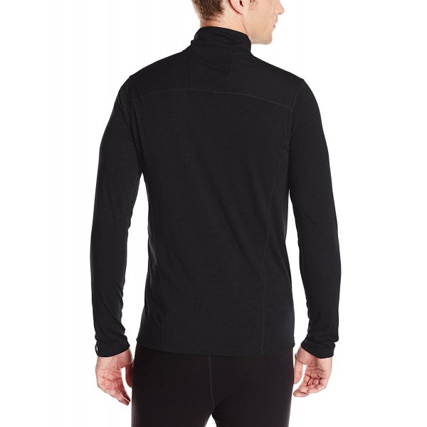 Men's Sequence Long Sleeve Zip Top - Black - C211IIEE78X