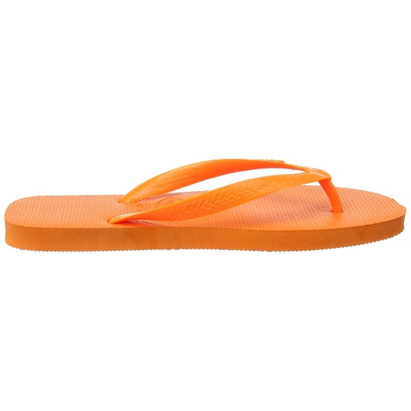 Top Black Rubber Flip Flops - Neon Orange - CG11HCO1CNN