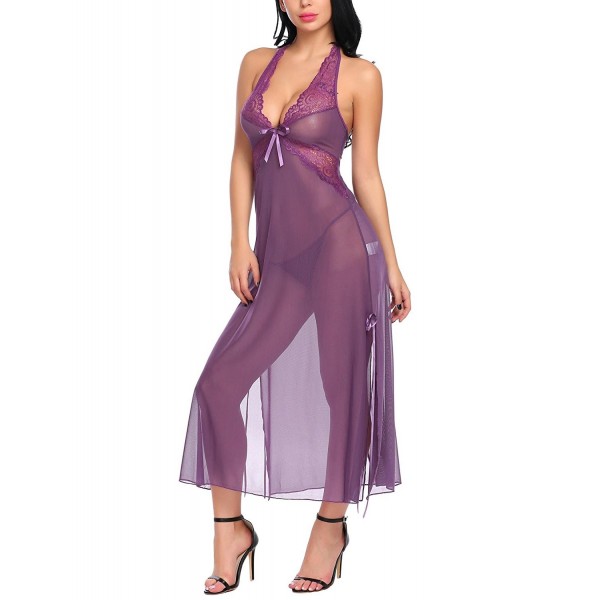 purple night gown